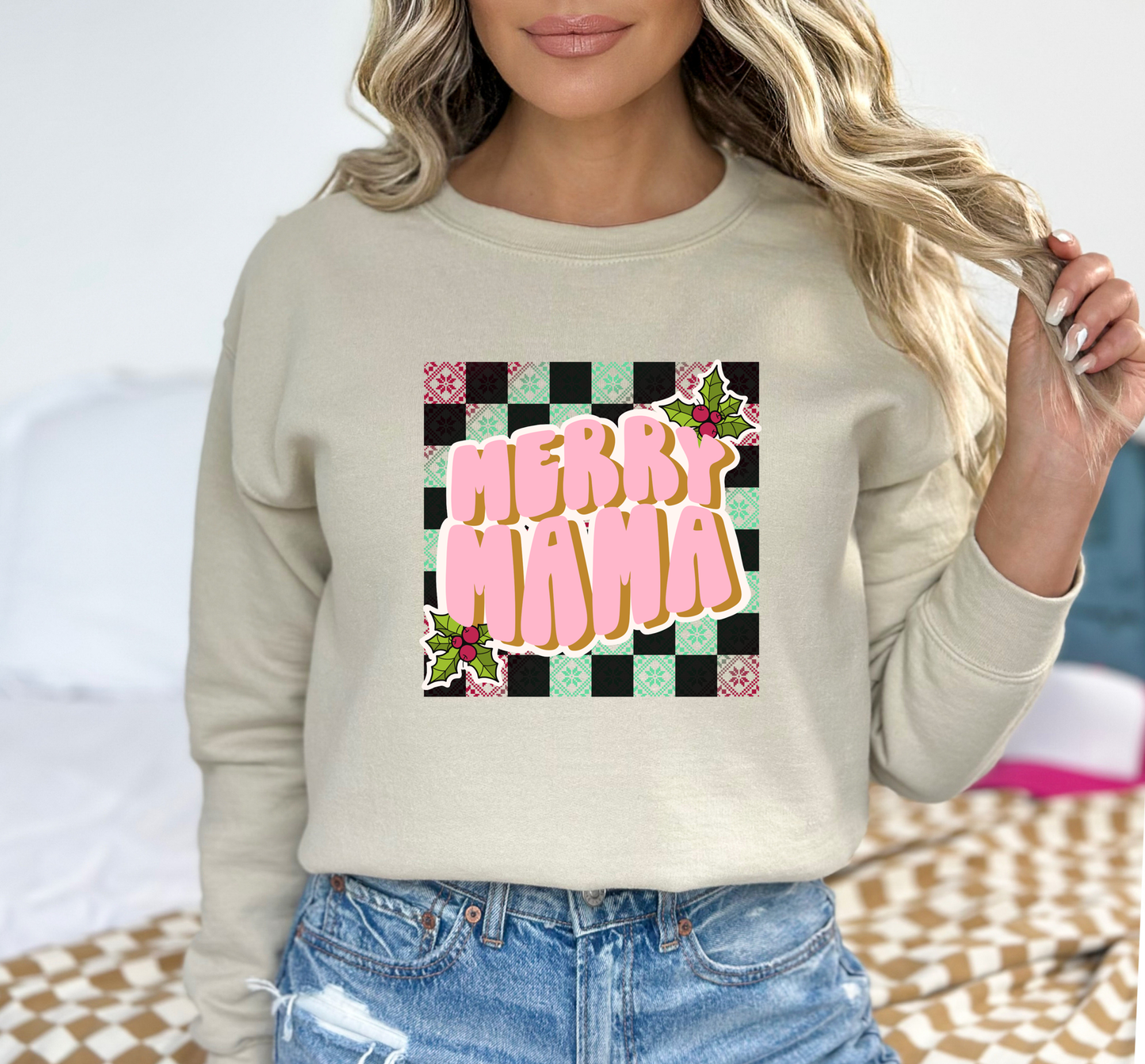 Christmas Merry Mama 44 DTF and Sublimation Transfer