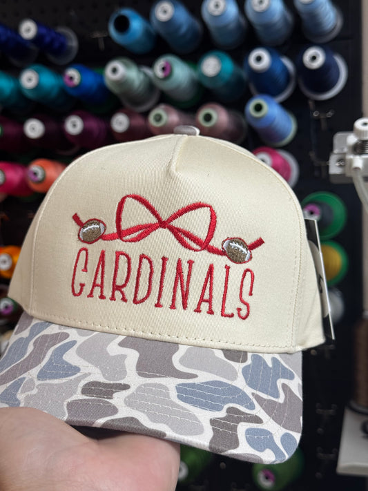Cardinals Embroidered Football bow hat