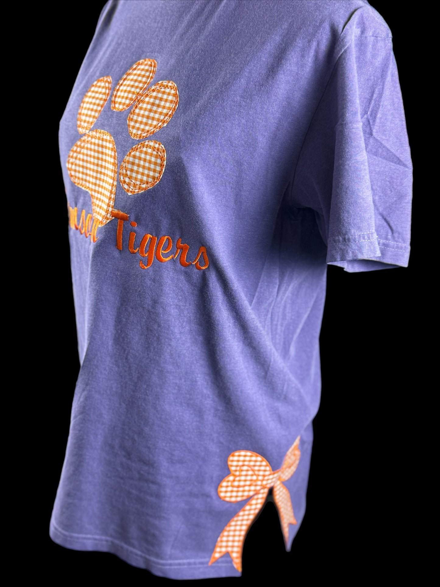Clemson Appliqué Embroidered Comfort Color T-Shirt