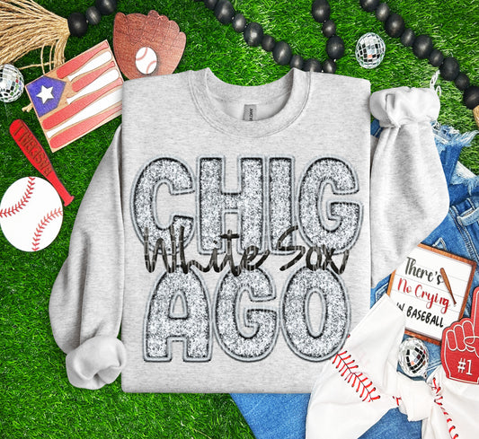 CHICAGO M L B FAUX GLITTER DTF and Sublimation Transfer