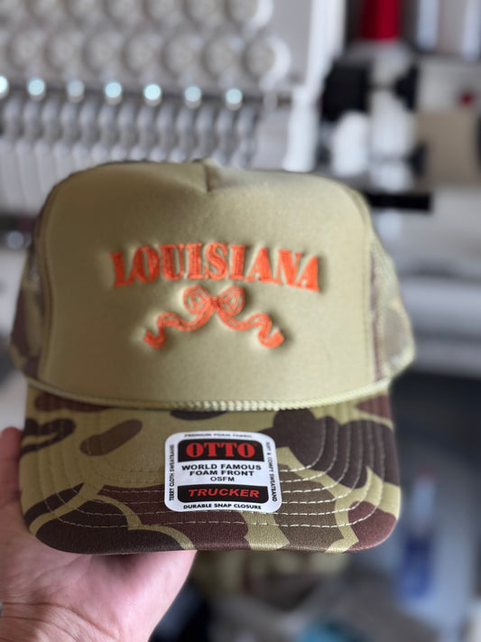 Louisiana Embroidered Trucker Hat WHOLESALE