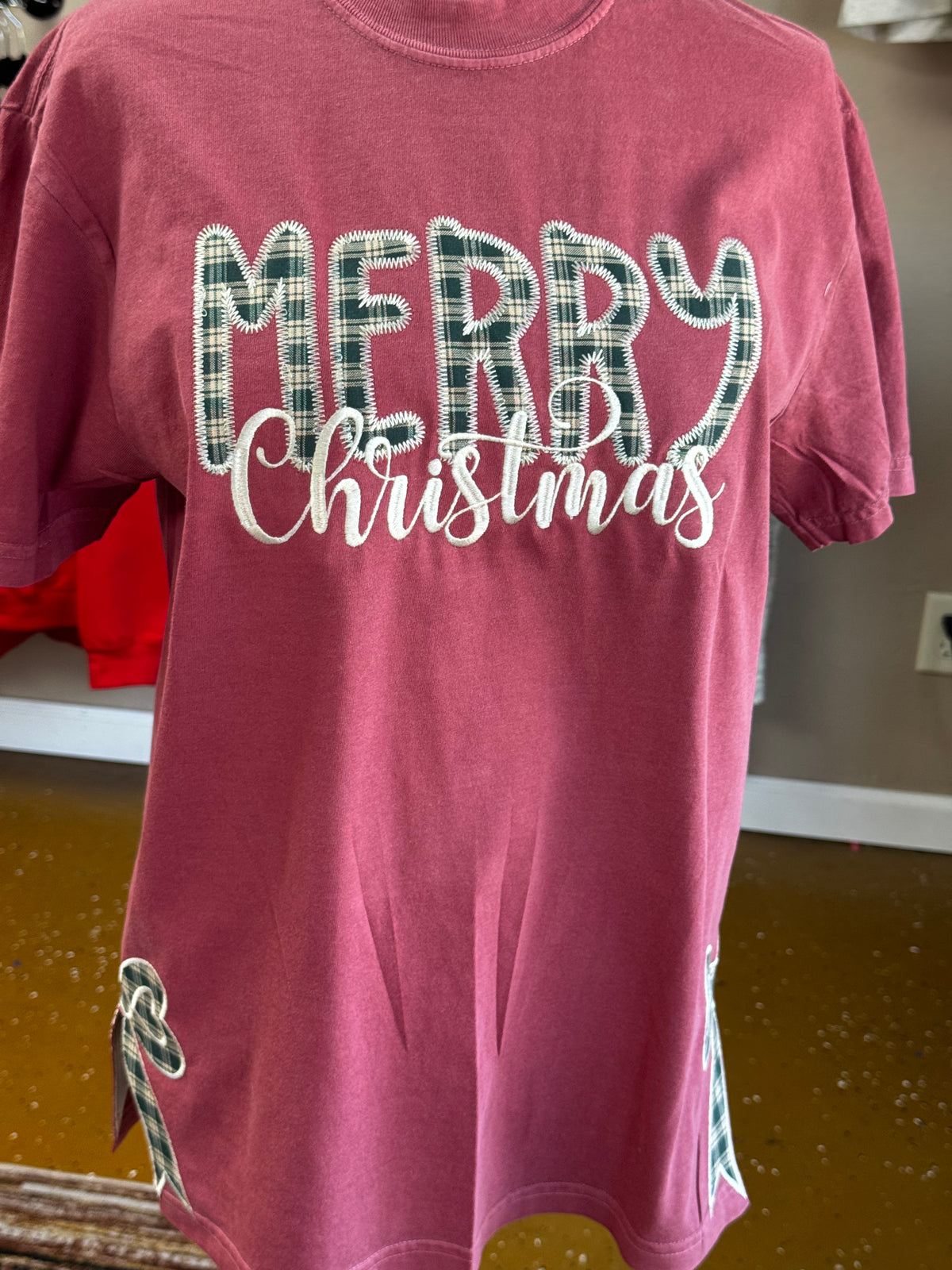 Christmas appliqué embroidered T-Shirt