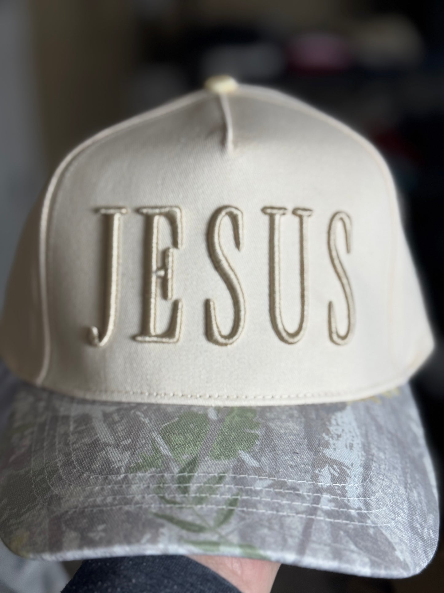 Jesus Puff embroidered David and young Cap