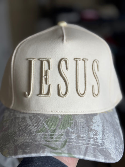 Jesus Puff embroidered David and young Cap