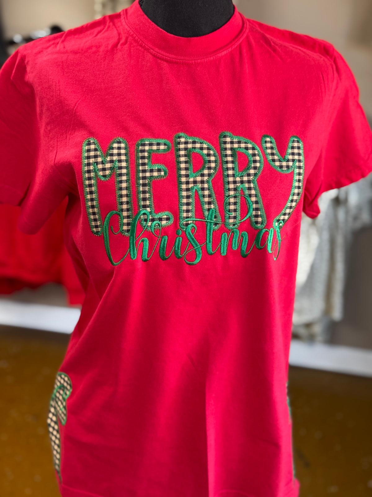 Christmas appliqué embroidered T-Shirt