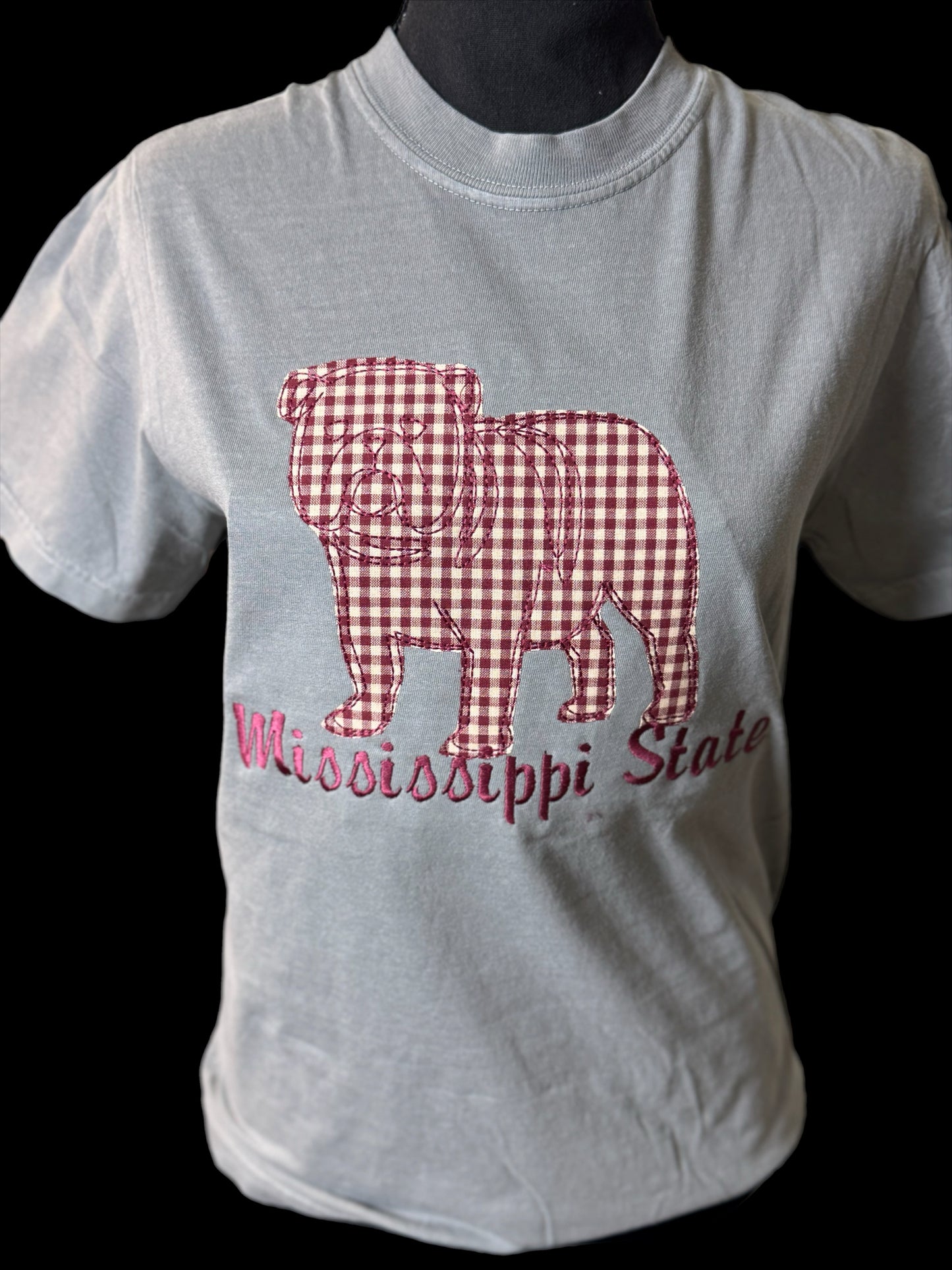 Mississippi Game Day Applique Embroidered Tee or Sweatshirt