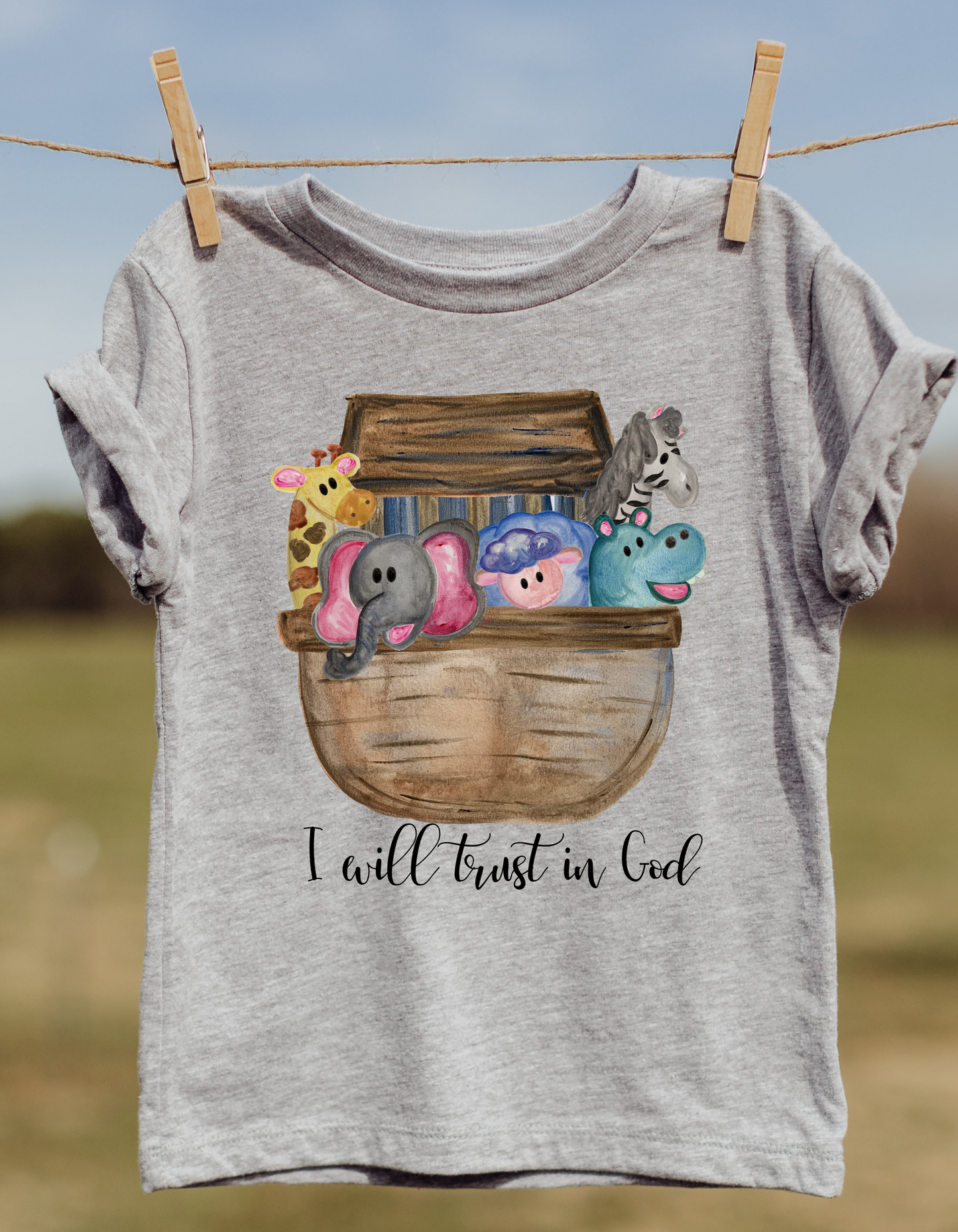 Noah's Ark I will trust in God DTF Transfer