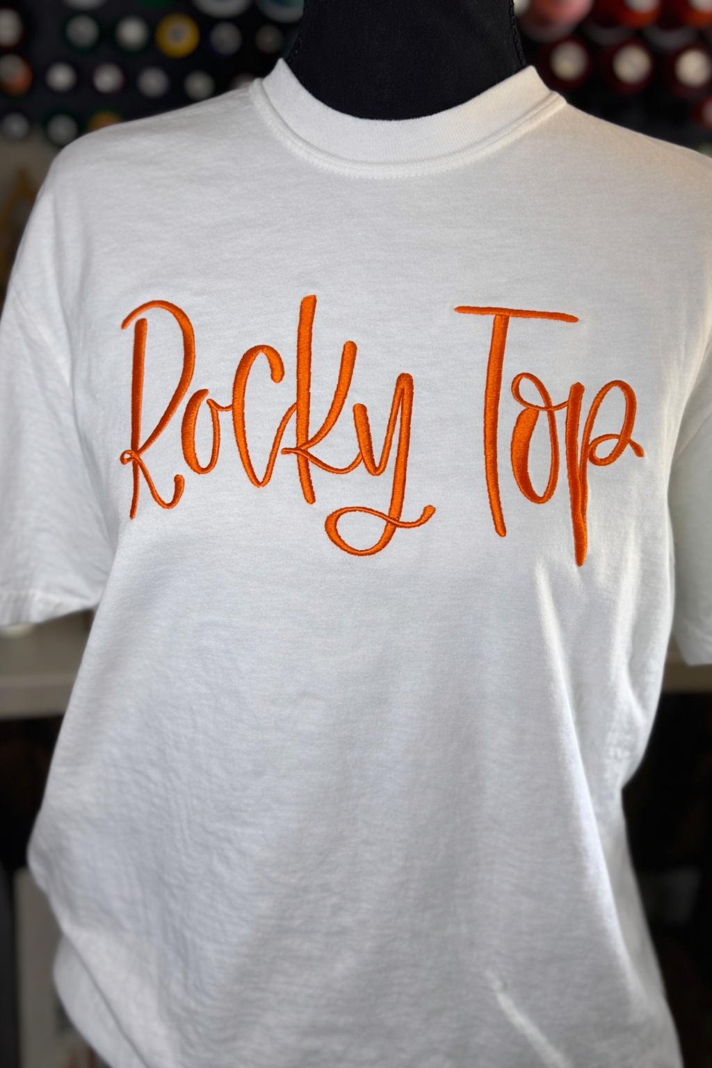 Rocky Top Tennessee Embroidered Comfort Color T-Shirt with Glitter