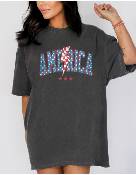 USA America lightning bolt and Sublimation Transfer