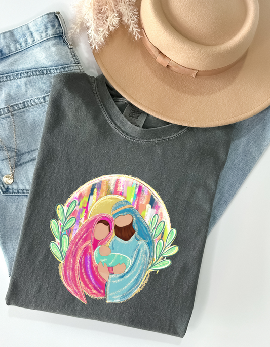 Watercolor Nativity Christmas DTF and Sublimation Transfer