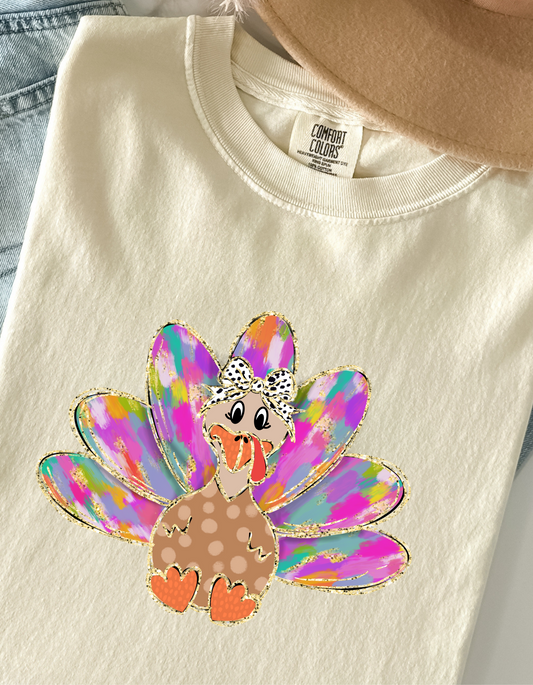 Water Color Turkey Thanksgiving DTF and Sublimation Transfer