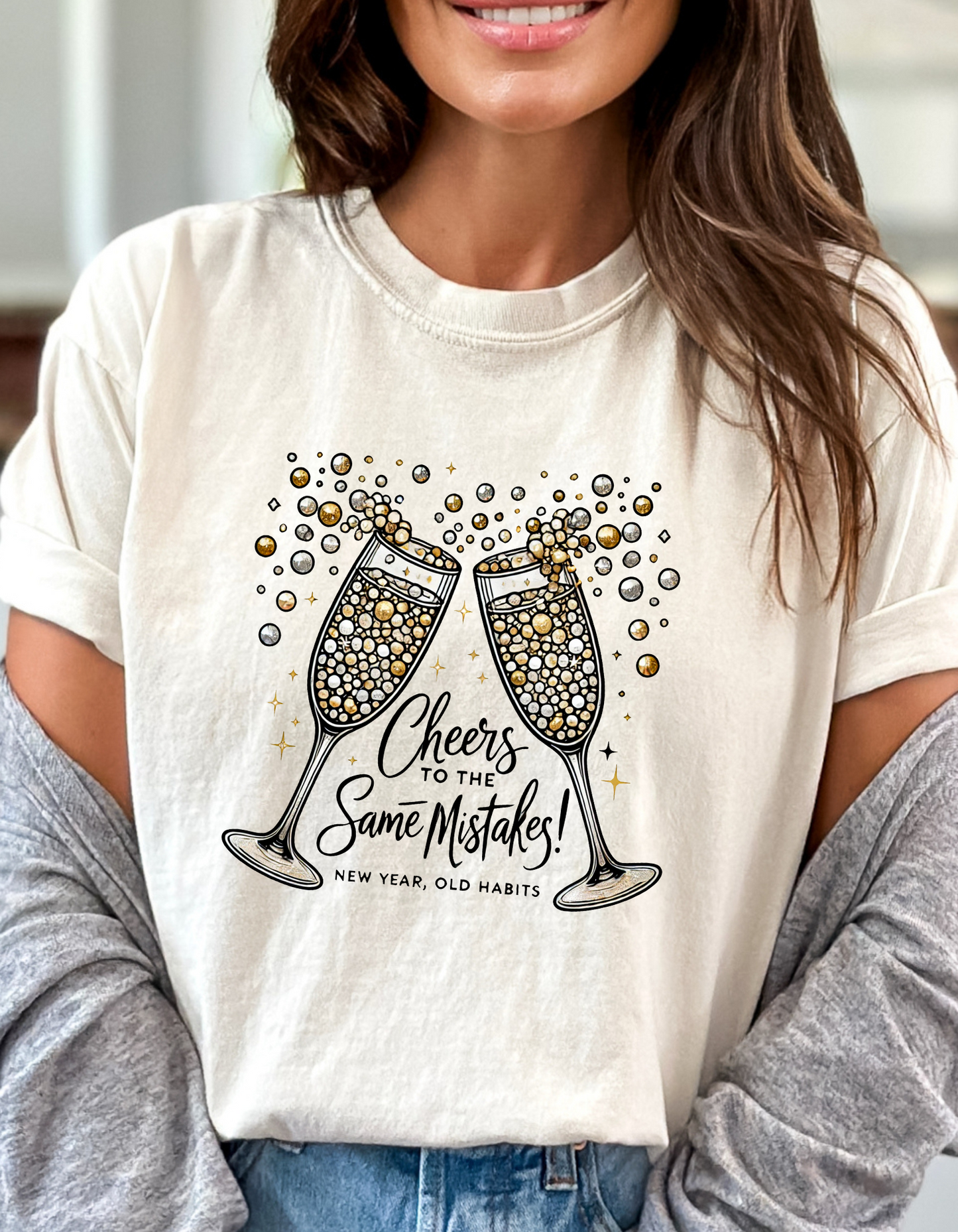 Cheers to the same mistakes New Years DTF and Sublimation Transfer