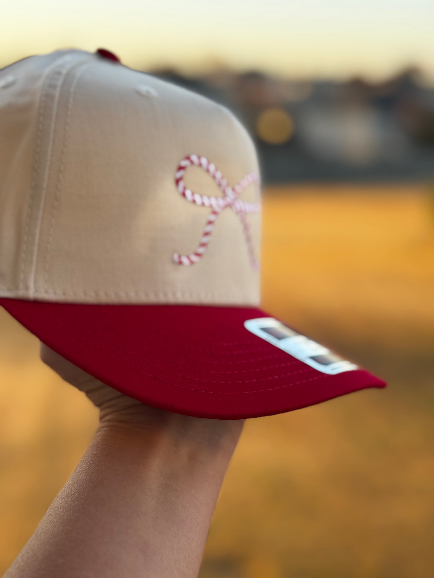 Candy Cane Christmas bow Otto hat