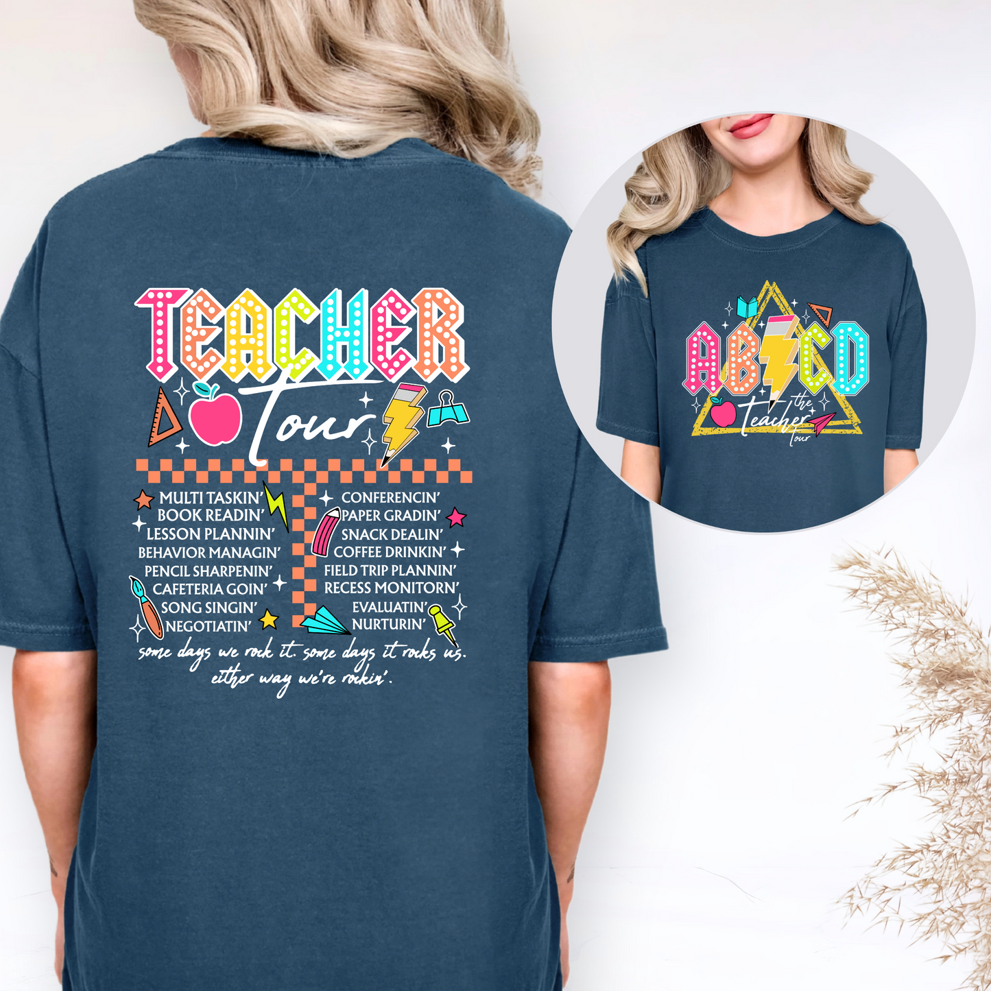 Teacher Back to School INCLUDES FRONT AND BACK DTF and Sublimation Transfer