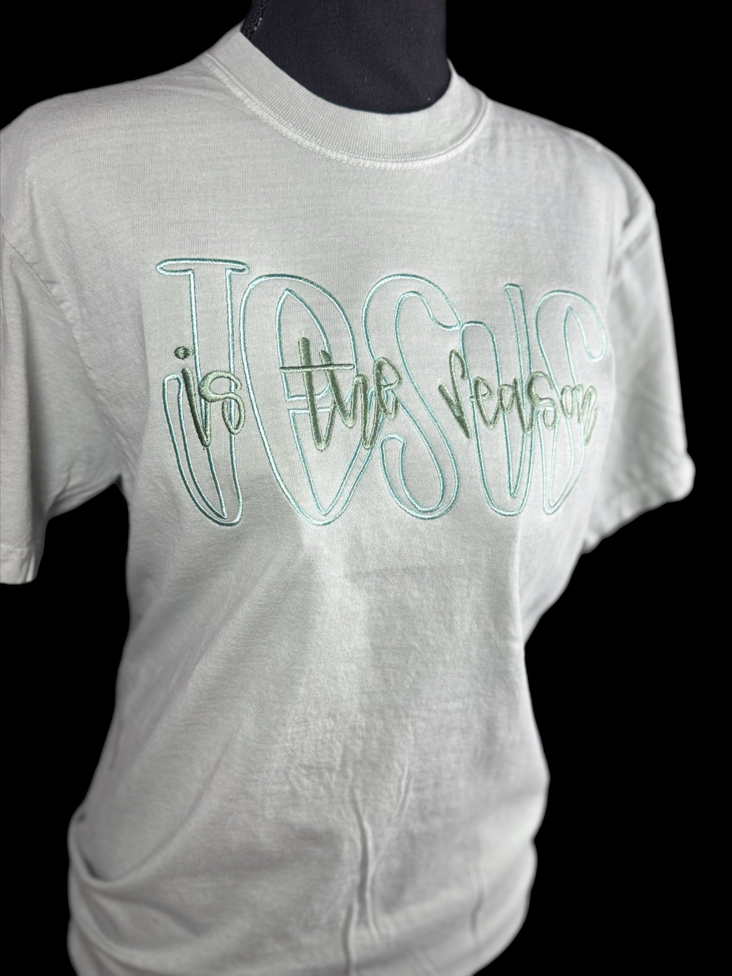 Jesus is the reason Embroidered Comfort color T-shirt