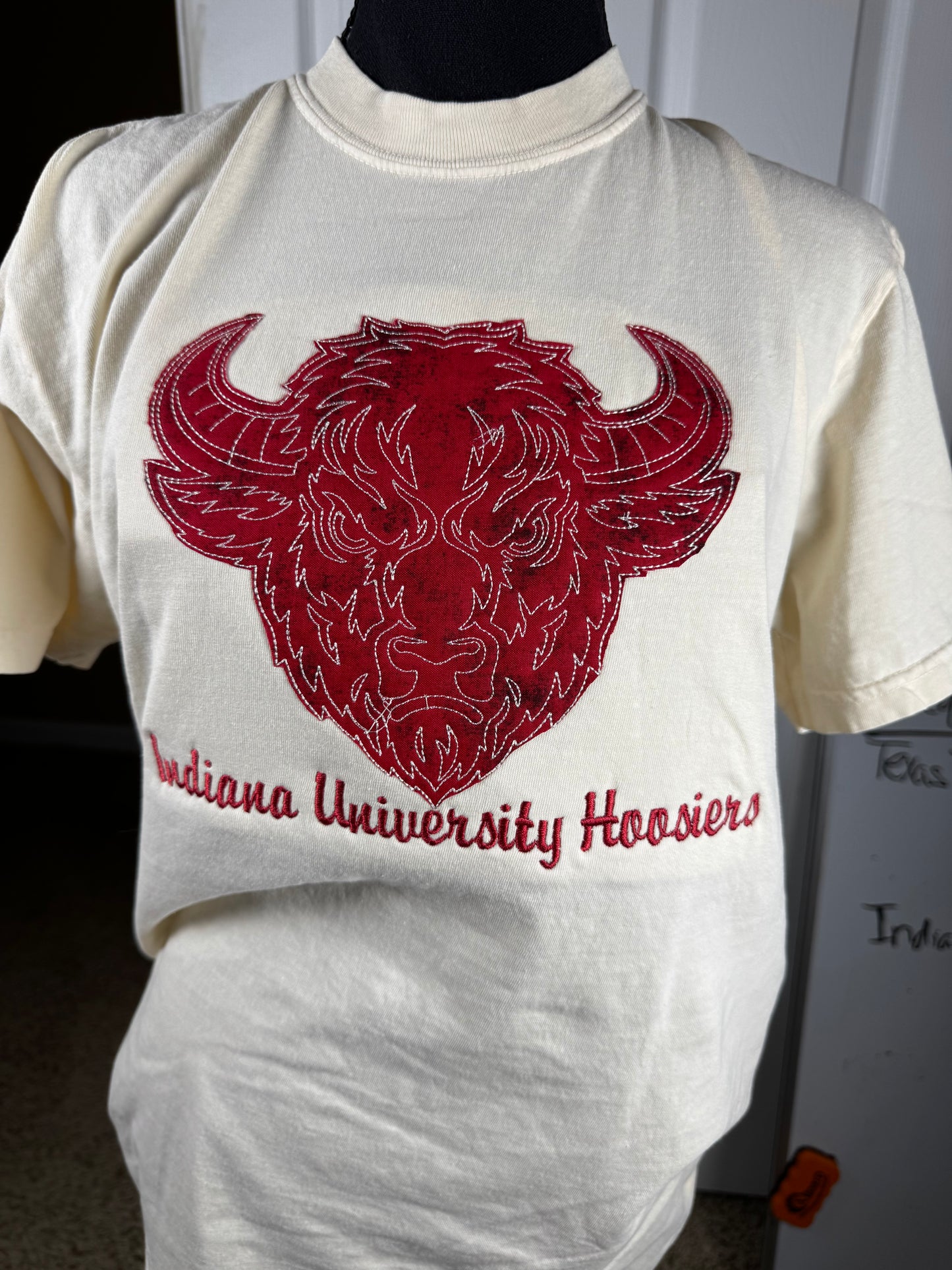 Indiana Game Day Applique Embroidered Tee or Sweatshirt