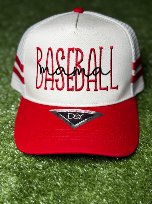 ❤️ Baseball Mama Embroidered Trucker Hat