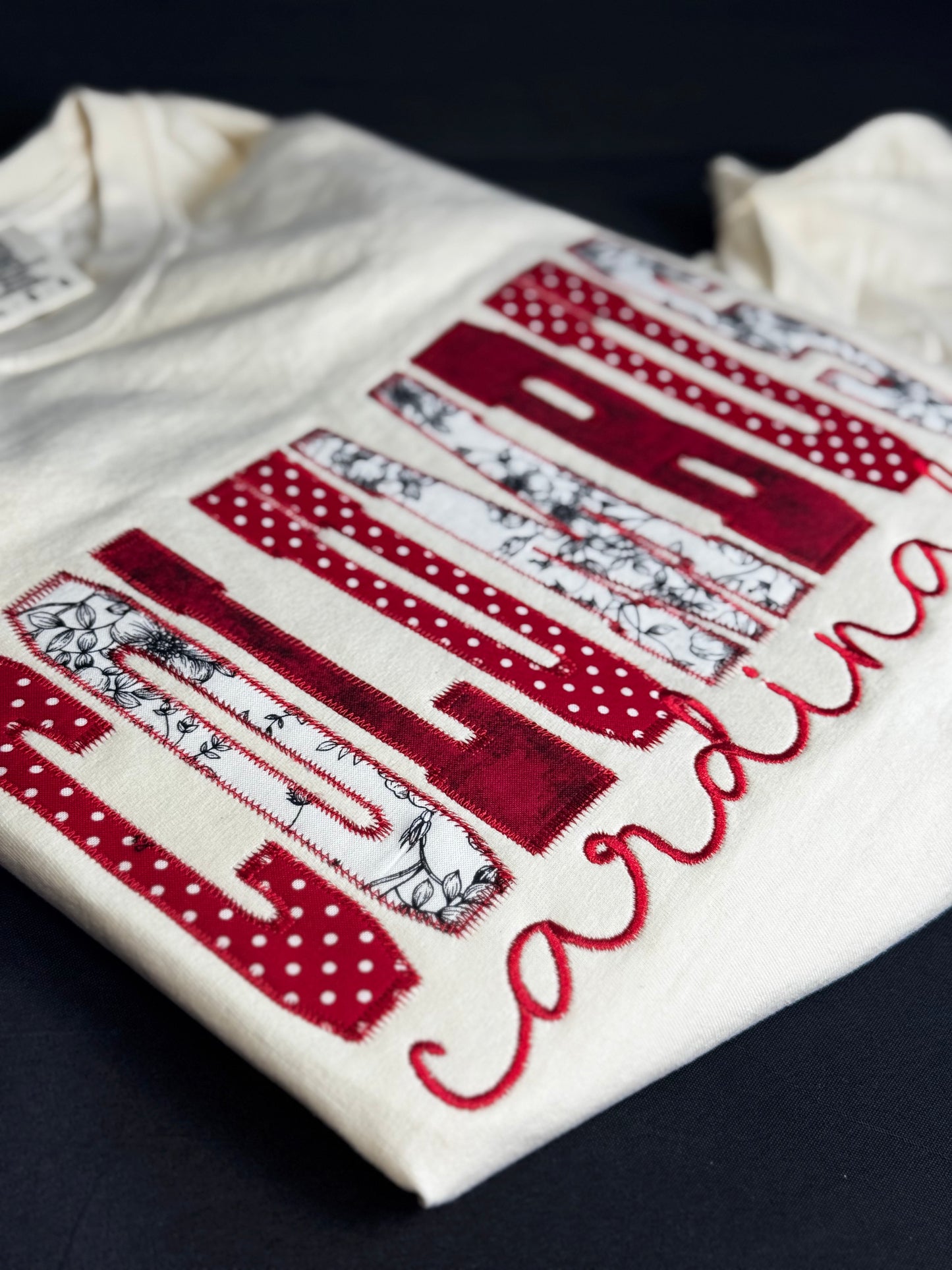 Columbus Cardinals Appliqué Embroidered Comfort Color T-Shirt