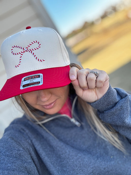 Candy Cane Christmas bow Otto hat