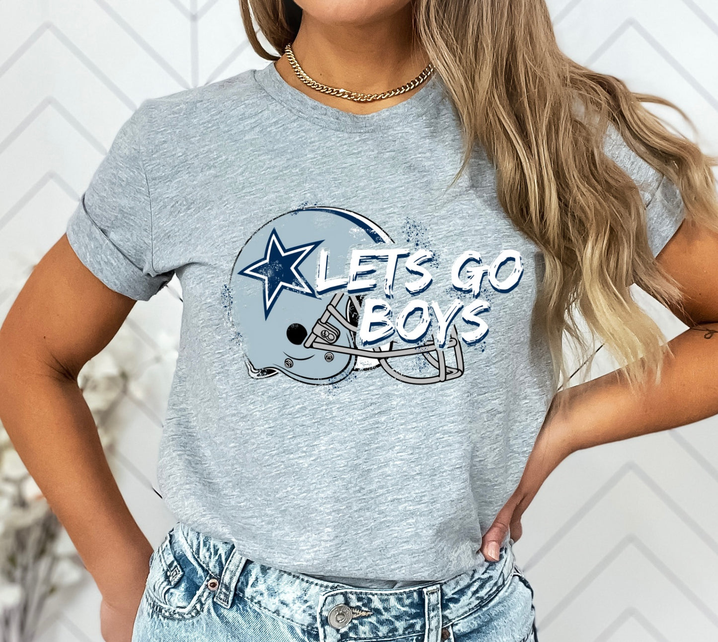 Dallas Cowboy Let’s go boys Tshirt on Tultex Poly rich tee