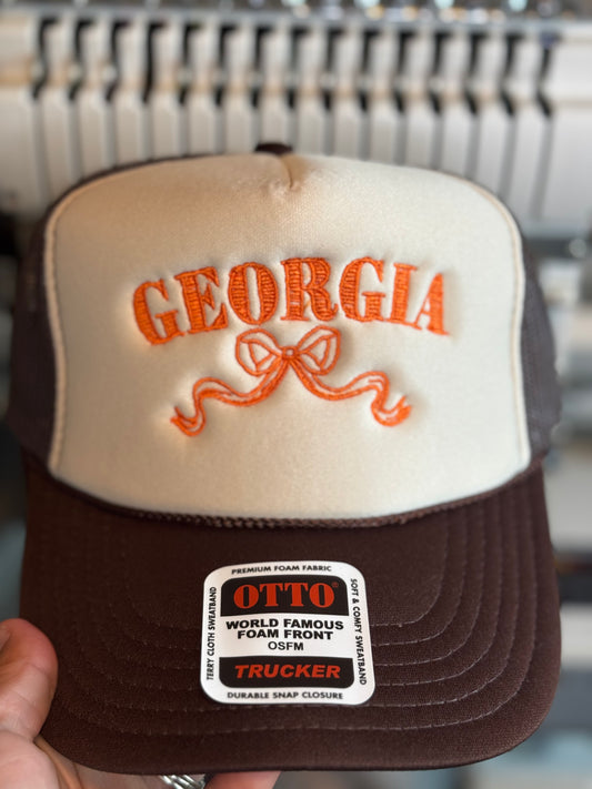 Georgia Embroidered Trucker Hat WHOLESALE