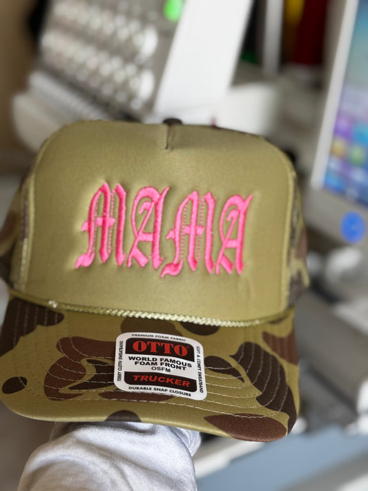 Mama Embroidered Trucker Hat WHOLESALE