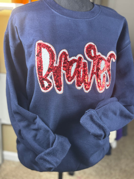Braves Appliqué Embroidered Sweatshirt