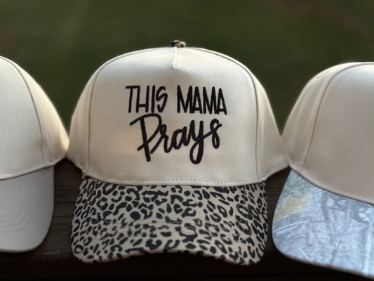This Mama prays Embroidered Trucker Hat structured hat RETAIL