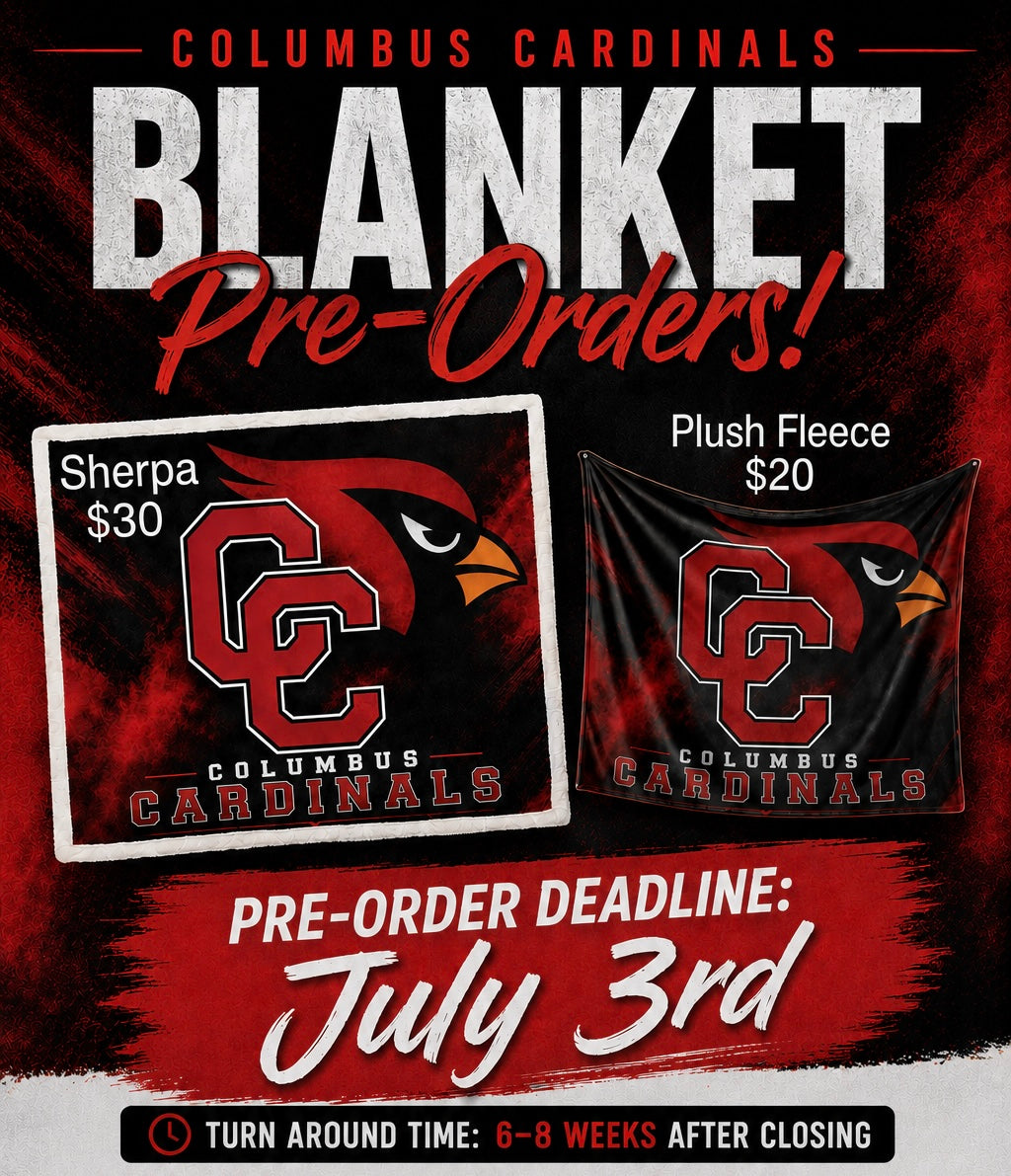 PRE-ORDER Columbus Cardinals Blanket – Sherpa & Plush Fleece