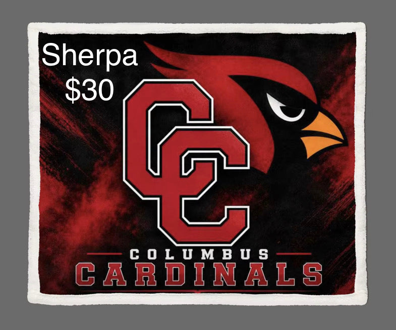 PRE-ORDER Columbus Cardinals Blanket – Sherpa & Plush Fleece