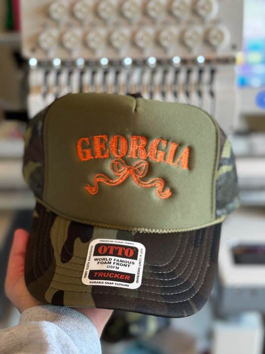Georgia Embroidered Trucker Hat WHOLESALE