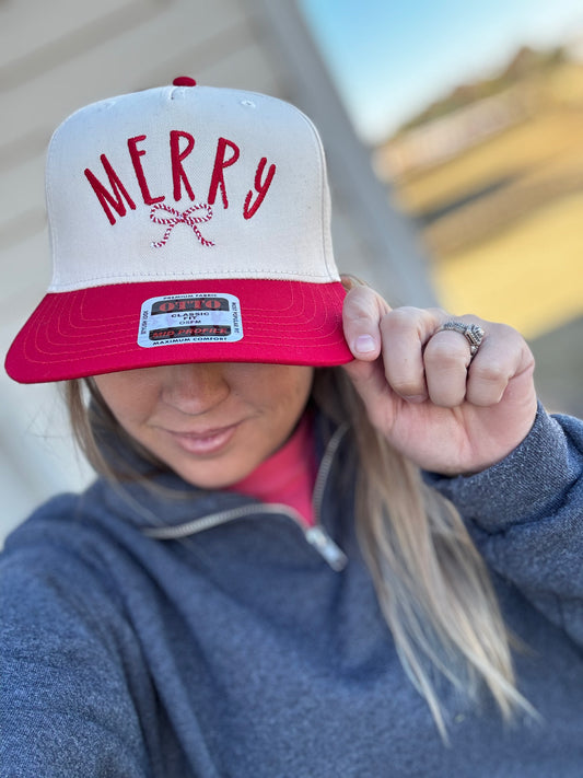 Merry Candy Cane Christmas bow Otto hat
