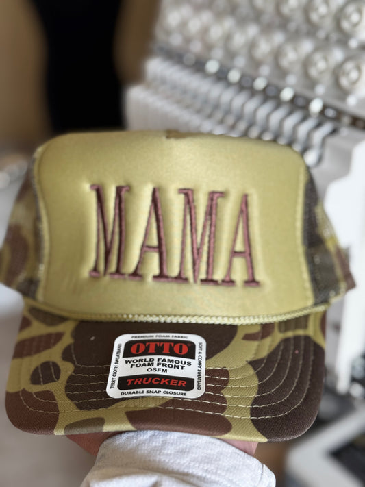 Mama Embroidered Trucker Hat WHOLESALE