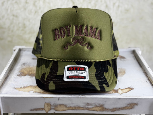 Boy Mama Embroidered Trucker Hat WHOLESALE