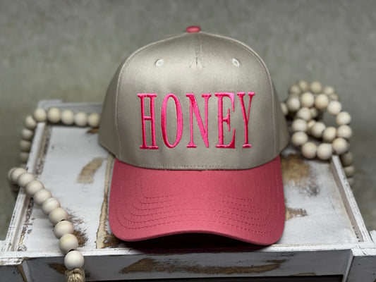 Honey Embroidered Trucker Hat WHOLESALE