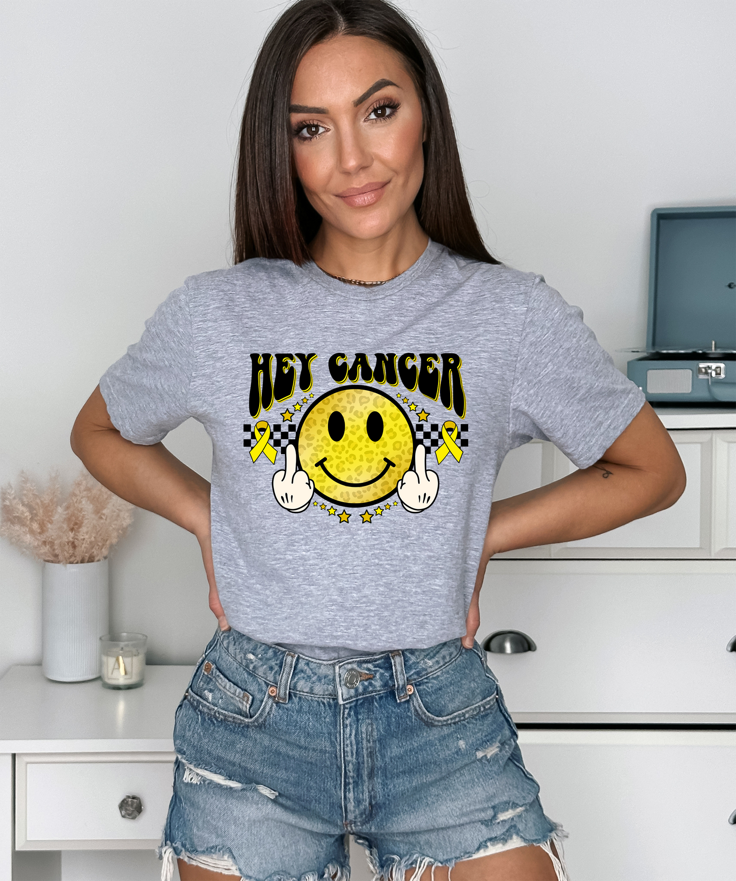 Childhood Cancer Awareness Hey Cancer DTF and Sublimation Transfer