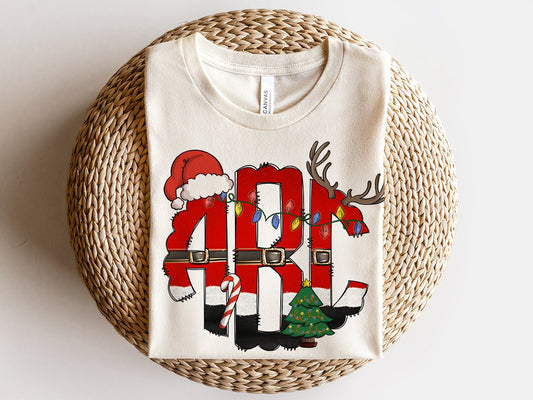 Christmas Monogram 3DTF or Sublimation transfer