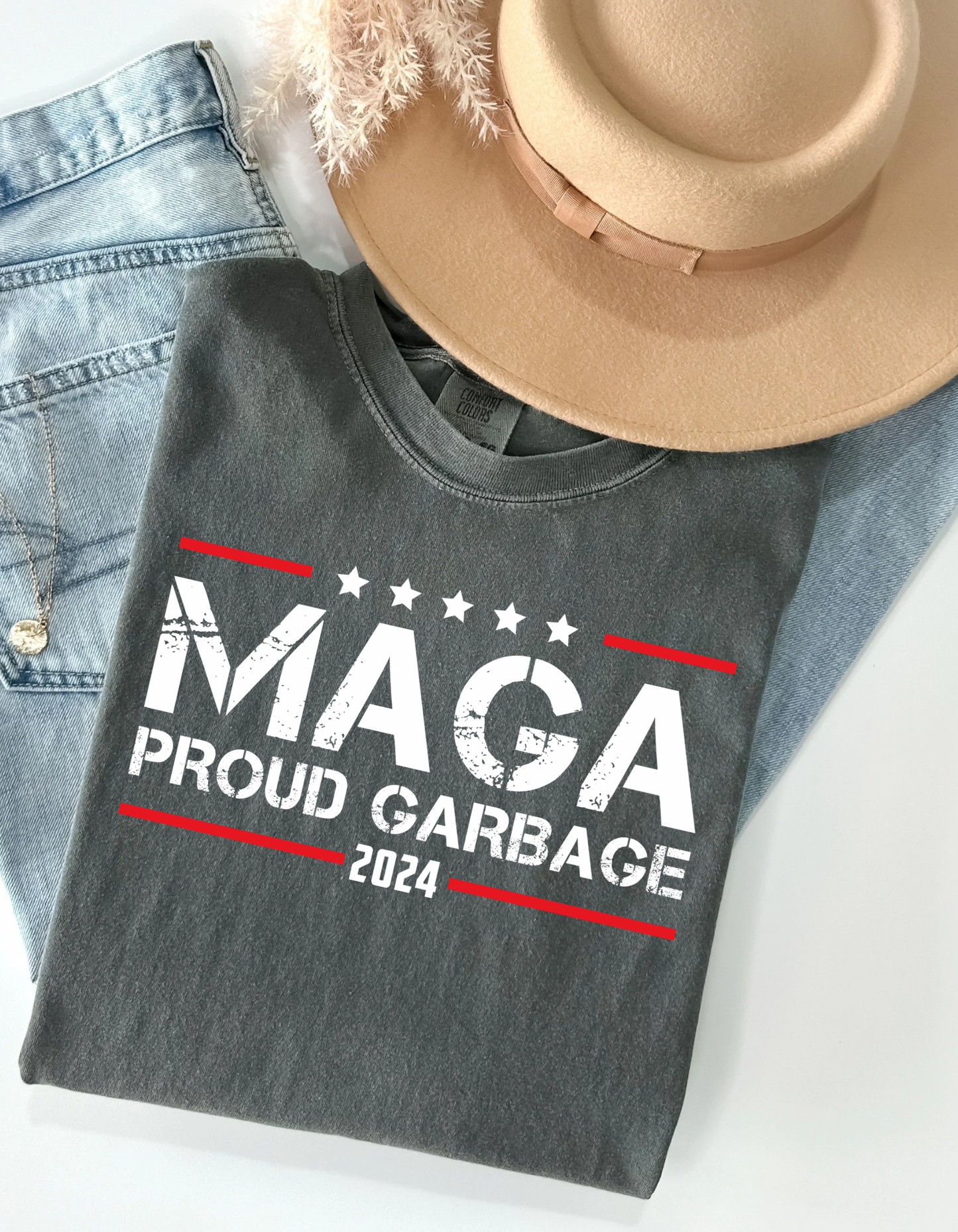 Maga proud garbage TRUMP 2024 DTF TRANSFER