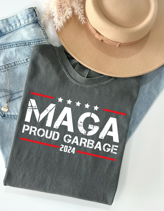 Maga proud garbage TRUMP 2024 DTF TRANSFER