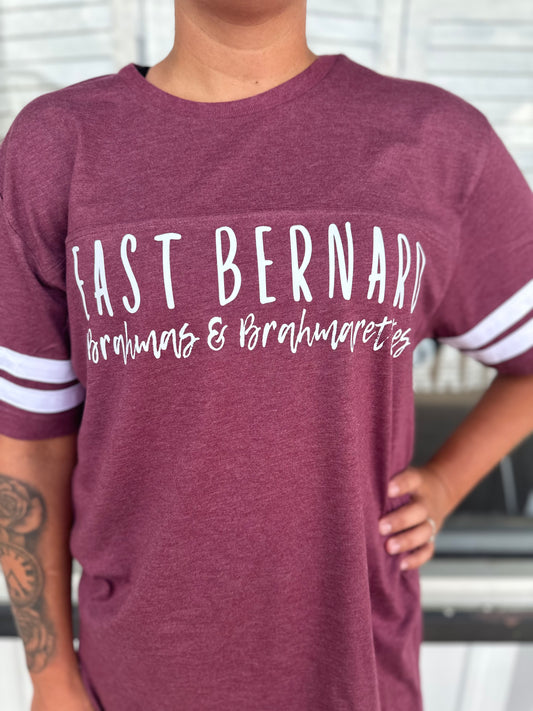 East Bernard Football Jersey Tee