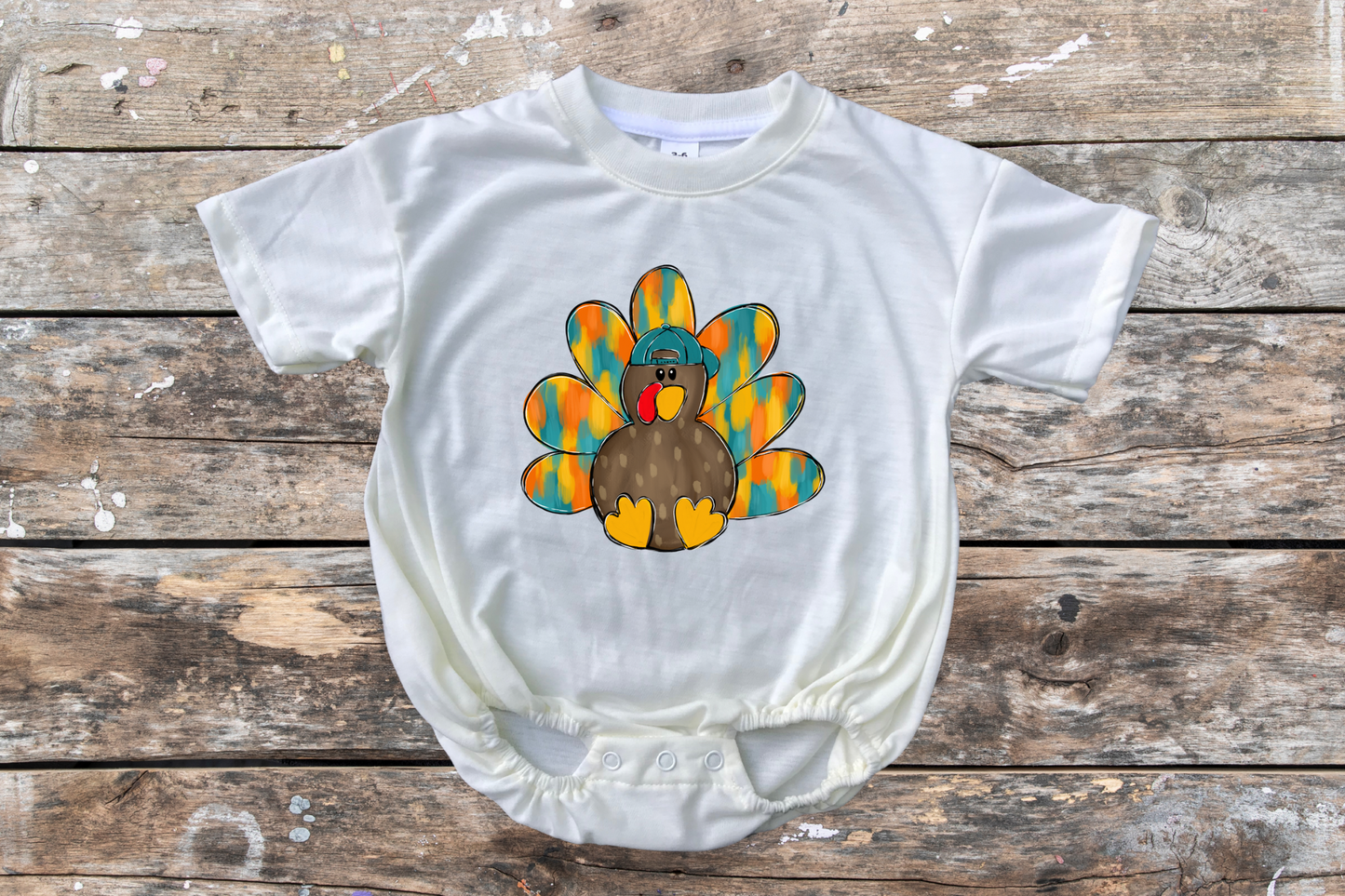 Thanksgiving Turkey Bubble Romper