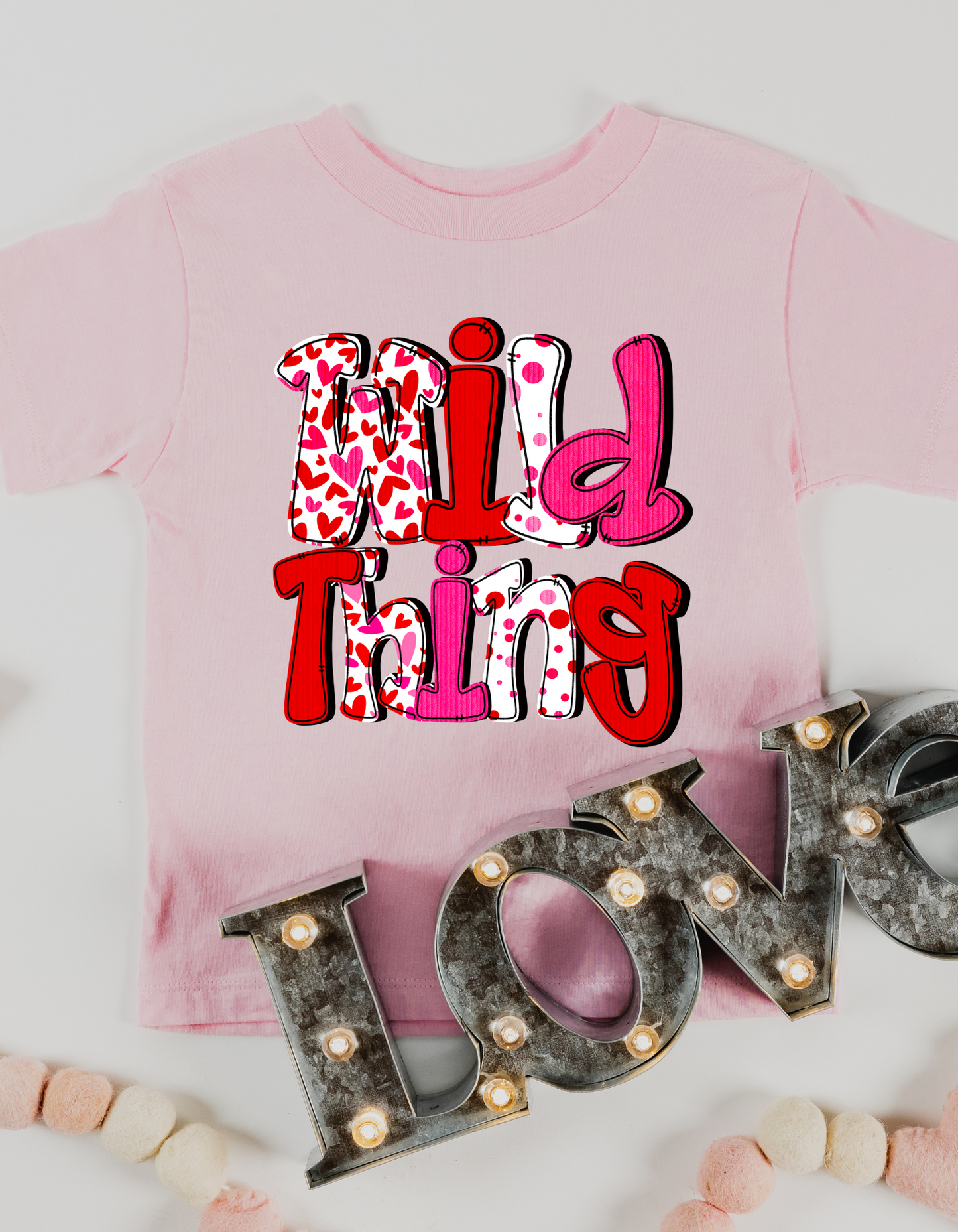 Wild Thing pink DTF transfer