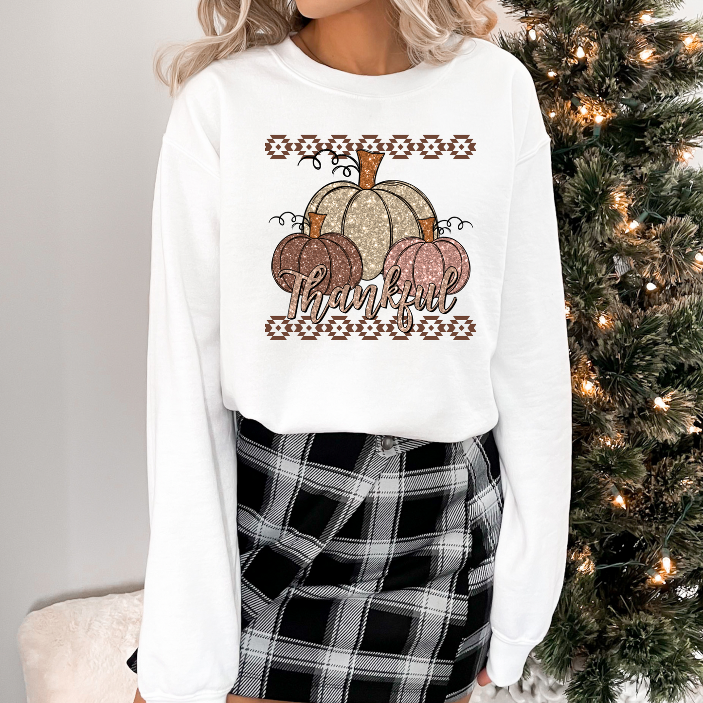 Thanksgiving fall faux embroidery pumpkin DTF and Sublimation Transfer