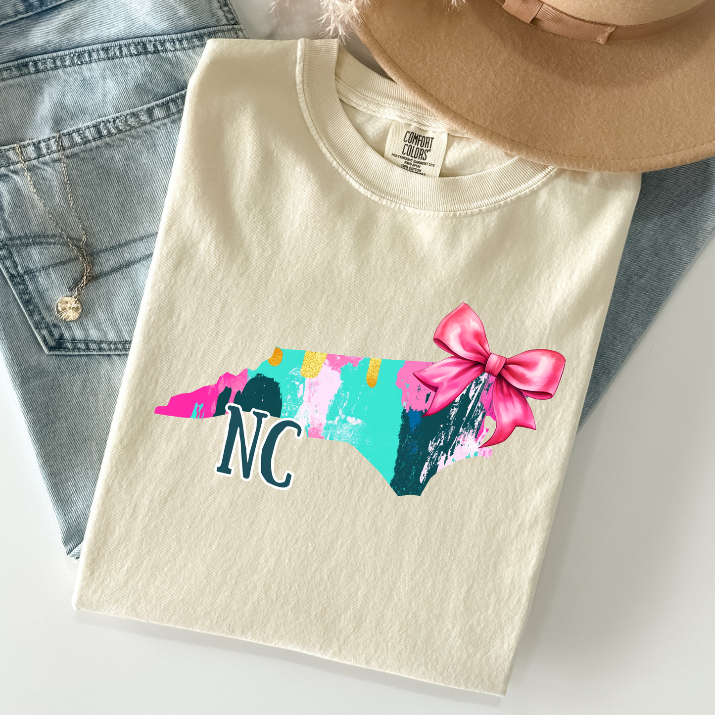 North Carolina  Brush Stroke State DTF transfer