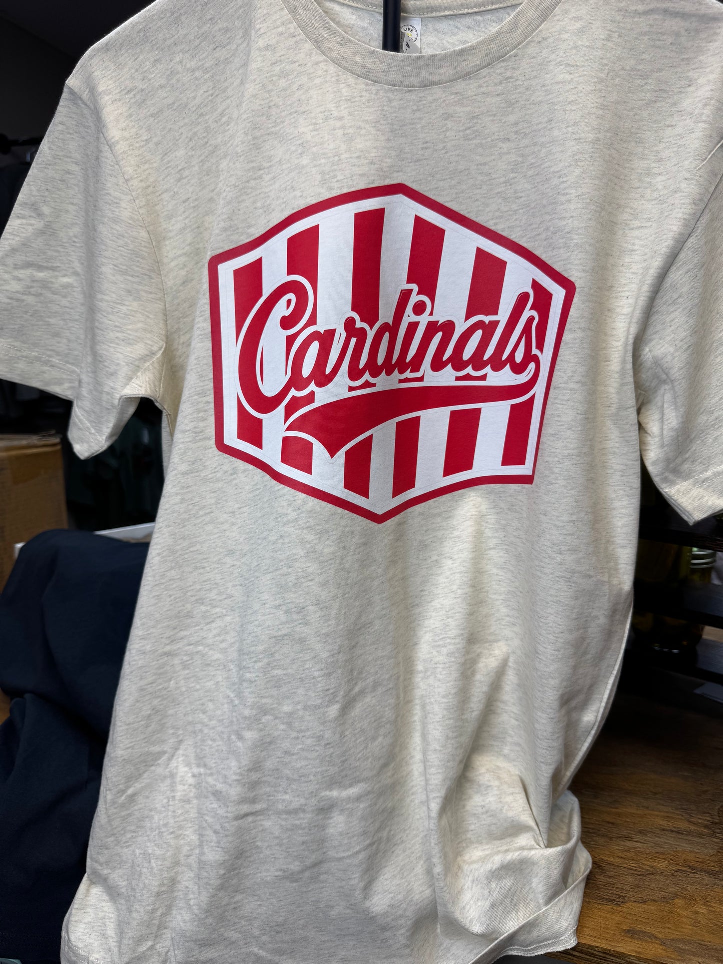 CARDINALS Vintage Stripe  LAT TSHIRT
