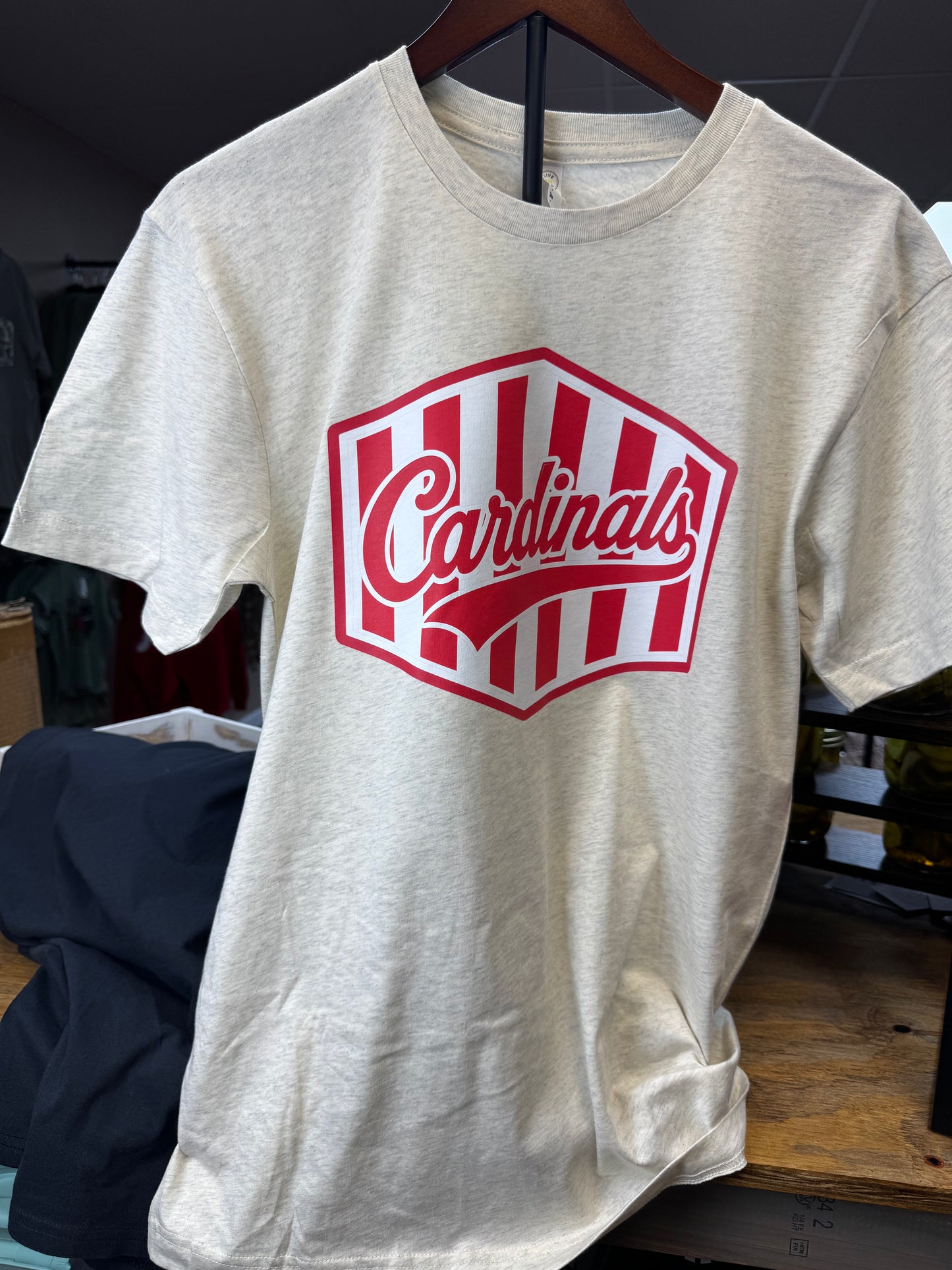 CARDINALS Vintage Stripe  LAT TSHIRT