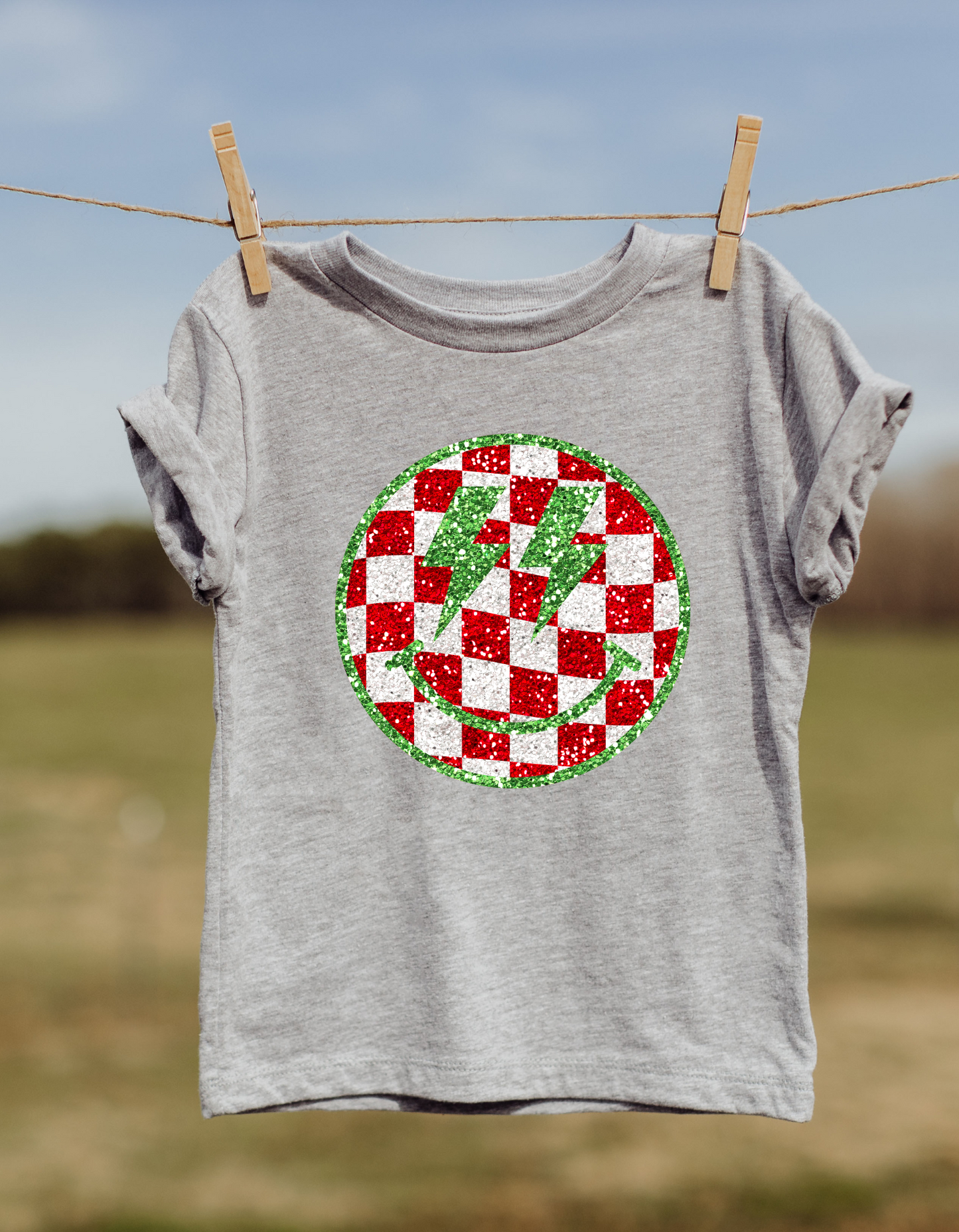 Christmas smiley red and green DTF or Sublimation transfer