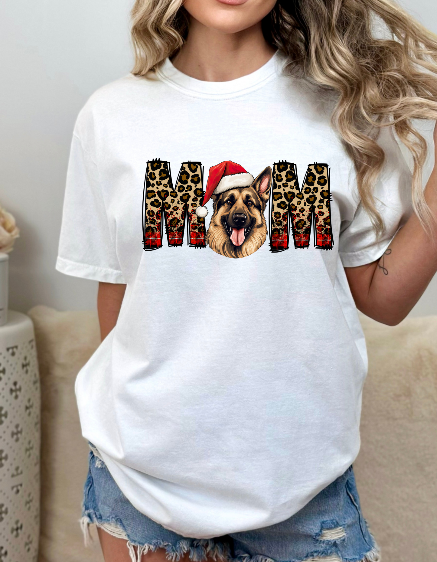 Custom Christmas Dog Mom DTF or Sublimation transfer