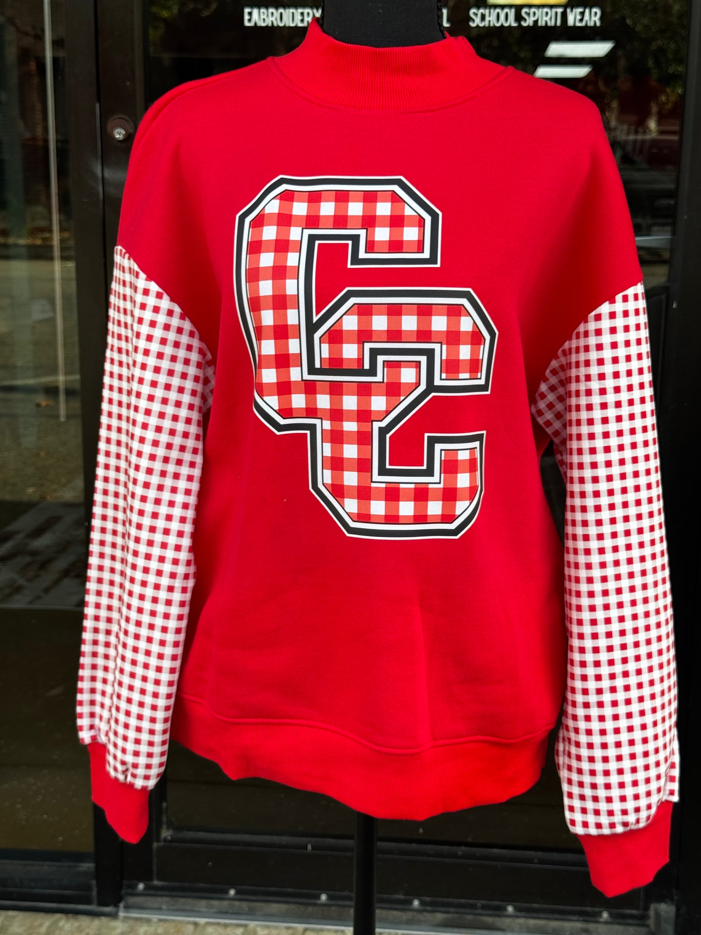 Columbus Cardinals Gingham Long sleeve Sweatshirt