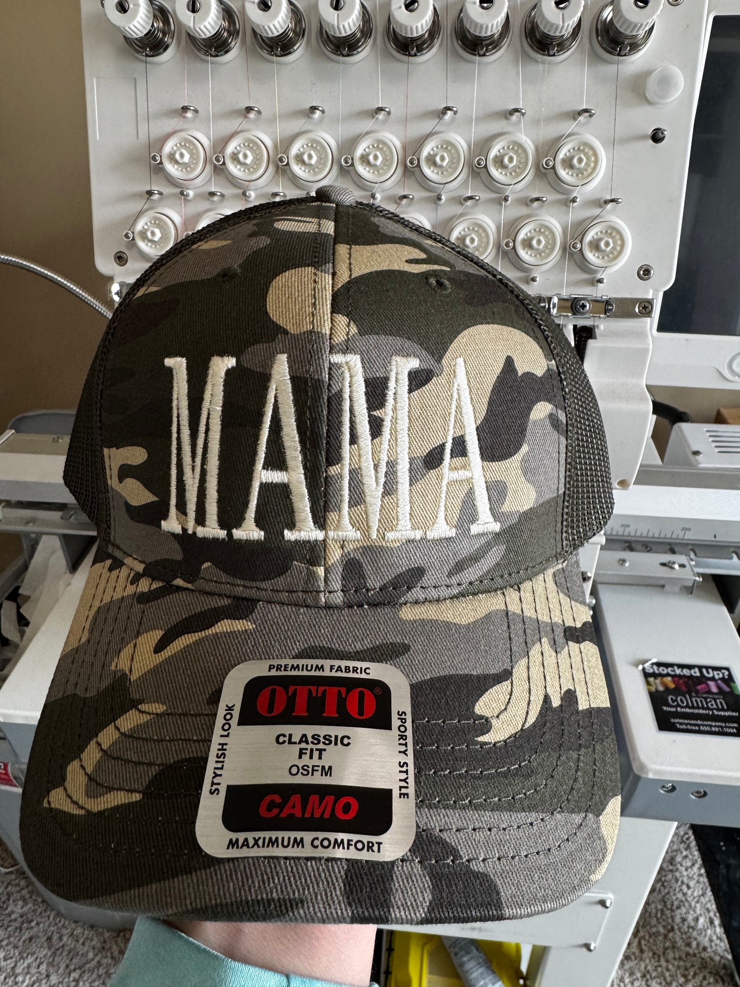 MAMA camo Embroidered Trucker Hat WHOLESALE